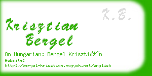 krisztian bergel business card